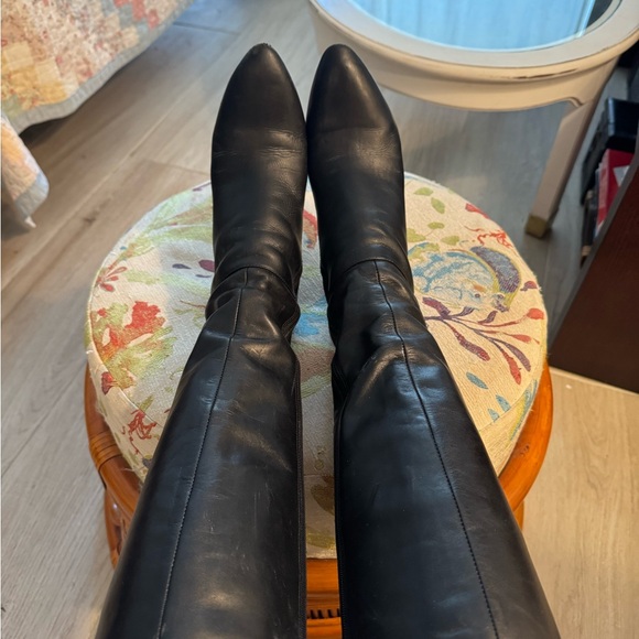 Via Spiga Black Leather Tall Boots size 6 1/2 - Picture 9 of 11